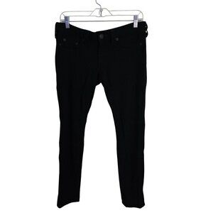 True Religion Stella Black Low Rise Stretch Skinny Pants Size 28